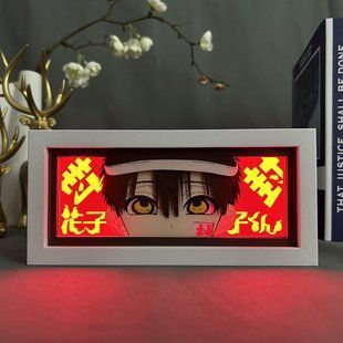 Светильник многослойный ночник 3D с эффектом аниме Туалетный мальчик Ханако Toilet-Bound Hanako-kun на пульте управления 20 см 2915877647 фото