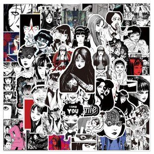 Стікерпак Дзюндзі Іто Набір наклейок GeekLand Junji Ito 50 штук 2423602322 фото