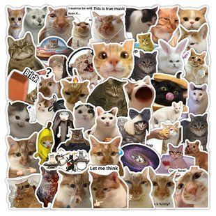 Стикерпак Кошки Набор наклеек GeekLand Kitties 56 штук 2680349858 фото