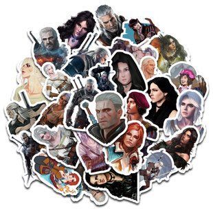 Стикерпак Набор наклеек GeekLand Ведьмак The Witcher 45 штук SP TW 01 SP TW 01 фото