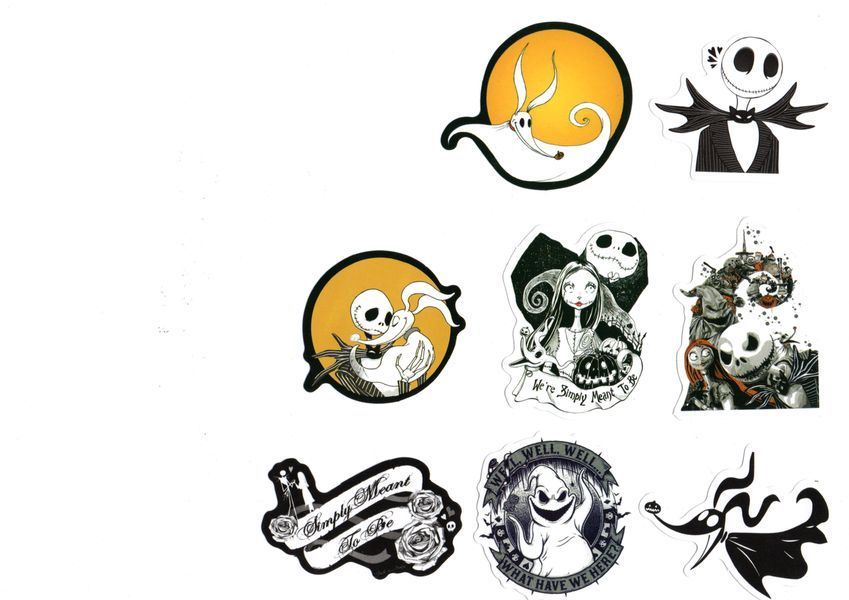 Стікерпак Набір наліпок Кошмар перед Різдвом The Nightmare Before Christmas 100 штук 2574896692 фото