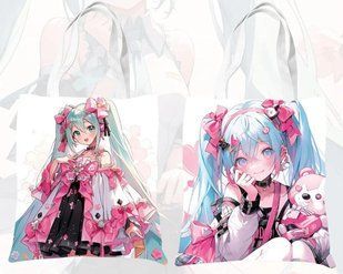 Шоппер эко-сумка Вокалоид Хацуне Мику Vocaloid Hatsune Miku 36 см двухсторонний 2452686159 фото