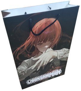Пакет подарочный Человек-бензопила Chainsaw Man двухсторонний 30*40*18 см 3072881723 фото
