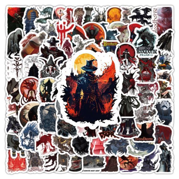 Стікерпак Бладборн набір наклейок GeekLand Bloodborne 100 штук 2423904461 фото