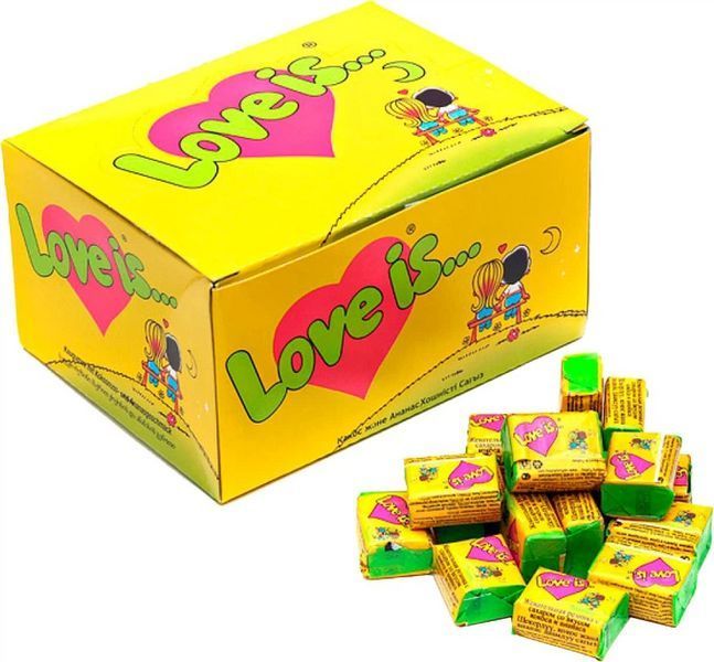 Гумка жувальна Love Is зі смаком Кокос-Ананас 5 г 2864710662 фото