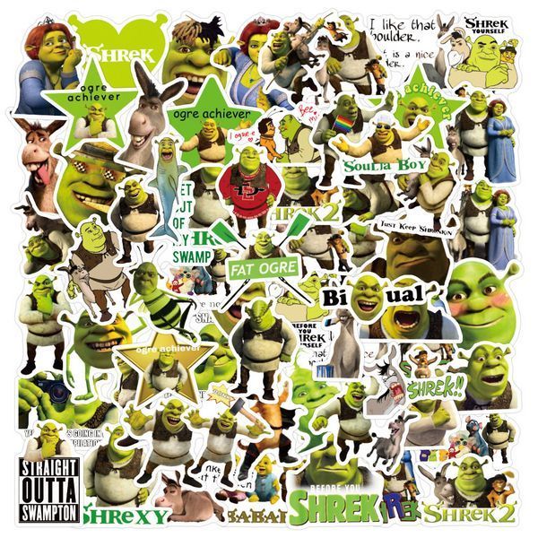 Стикерпак Шрек набор наклеек GeekLand Shrek 60 штук 2423917831 фото
