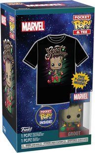 Фигурка Funko Pop Tee Set Стражи Галактики Грут Guardians of the Galaxy Holiday Groot 4 см FP GG GH XL FP GG GH XL фото