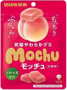 Цукерки жувальні UHA Sugar Mochu White Peach Flavor зі смаком білого персика 45 г 2844583345 фото