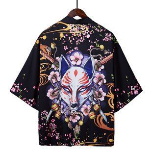 Плащ Хаорі Накидка в японському стилі Маска лисиці Кіцуне Kitsune Fox Mask 2998200043 фото