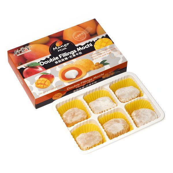 Пирожное Моти Мочи Bamboo House Double Fillings Mochi Mango Milk с двойной начинкой манго молоко 180 г 3169892597 фото