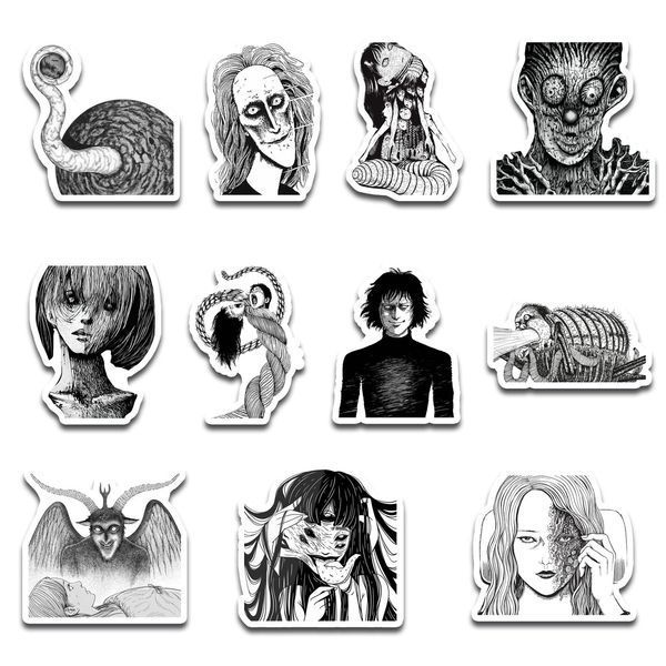 Стікерпак Набір наклейок GeekLand Дзюндзі Іто Junji Ito 45 штук SP JI 01 SP JI 01 фото