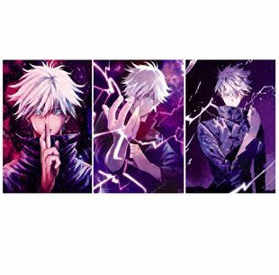 Голографічний постер 3D Магічна битва Годжо Сатору Jujutsu Kaisen Satoru Gojo 30х40 см 3030676199 фото