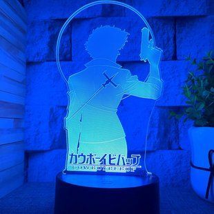 Акриловий 3D Світильник RGB Ковбой Бібоп Спайк Шпігель Cowboy Bebop Spike Spiegel 18 см 2924263082 фото