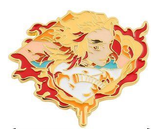 Значок Клинок Клинок, що розсікає демонів Кьоджуро Ренгоку Demon Slayer Rengoku 3,5 см 2965924678 фото