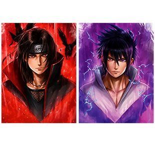 Голографічний постер 3D Наруто Саске Учіха та Ітачі Учіха Naruto Sasuke & Itachi Uchiha 30х40 см 3030683857 фото