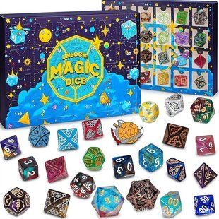 Адвент календар GEJRB Підземелля і Дракони Набір дайсів Dungeon and Dragons Set-Dice 24 штуки DND 2998543166 фото