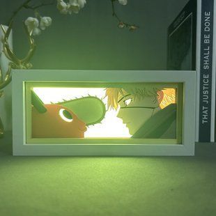 Світильник багатошаровий нічник 3D з ефектом аніме Людина Бензопила Денджі Chainsaw Man Denji на пульті керування 20 см NL3D CM NL3D JJ JC фото