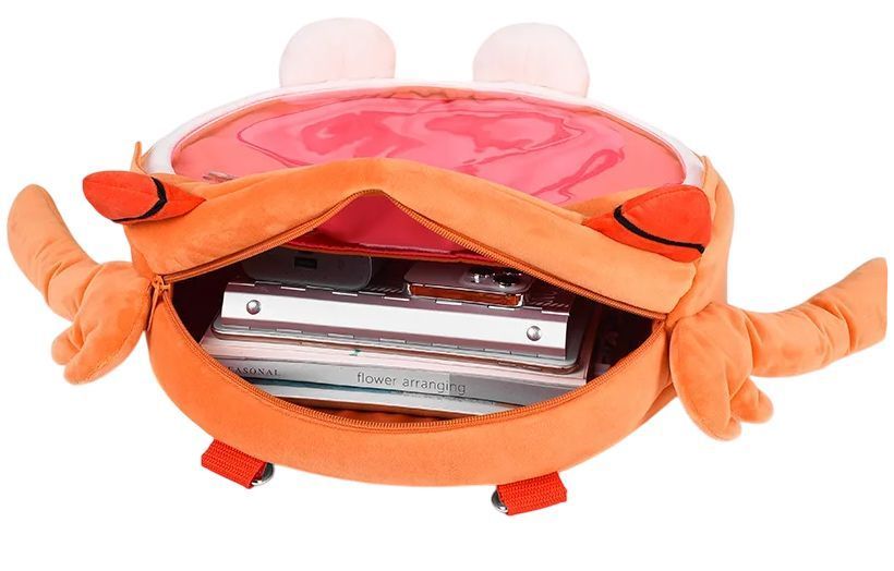 Рюкзак Аска Євангеліон із прозорим відсіком Backpack Asuka Evangelion 30х25 см 2709523786 фото