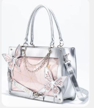 Сумка в стиле Лолита Серебряная Lolita&nbsp;Bag Silver 35x25x10 см 3026844192 фото