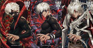 Голографічний постер 3D Токійський гуль Канекі Кен Tokyo Ghoul Kaneki Ken 30х40 см 3030677104 фото