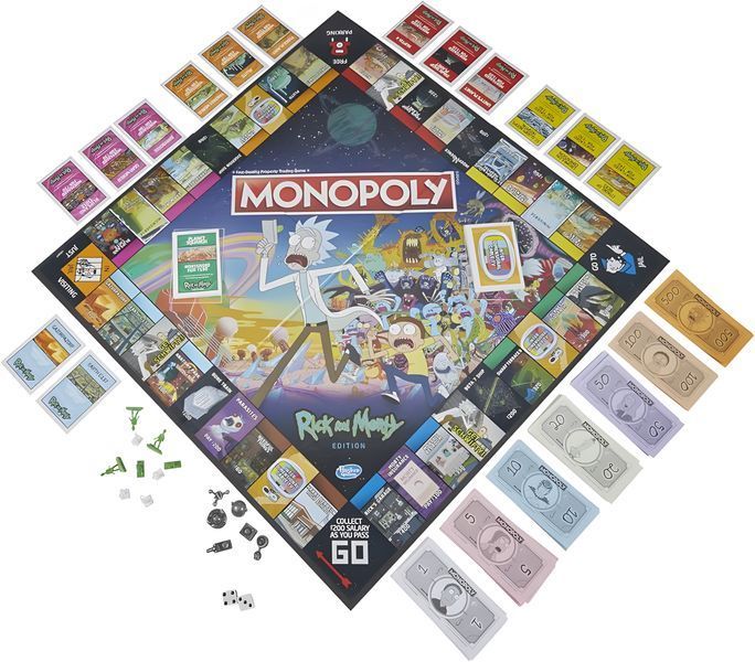 Настольная игра Hasbro Монополия 17+ Рик и Морти Rick and Morty Edition 2-6 игроков на английском языке 3169947897 фото