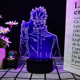 Акриловий 3D Світильник RGB Магічна битва Годжо Сатору Jujutsu Kaisen Gojo Satoru 11 см 2929321890 фото