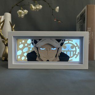 Світильник багатошаровий нічник 3D з ефектом аніме Ван Піс Трафальгар Ло One Piece Trafalgar Law на пульті керування 20 см NL3D OP NL3D OP TL фото