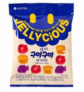 Мармелад Lotte Jellycious Gumi Gumi Mix Jelly мікс желе 70 г 2814218824 фото