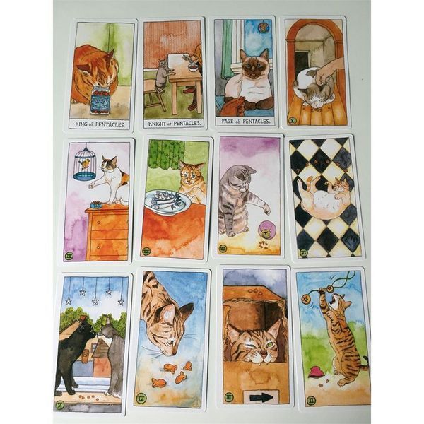 Карты Таро Tarot Deck Милый кот Cat Tarot 78 штук в комплекте 10 см 2759357842 фото