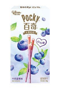 Палочки Glico Pocky со вкусом молока и черники Milk Blueberry Flavor, 45 г 2724567274 фото