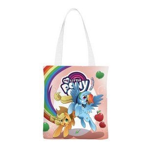 Шопер еко-сумка Мій маленький поні Рейнбоу Деш My Little Pony Rainbow Dash 38x35 см двосторонній 2934004016 фото