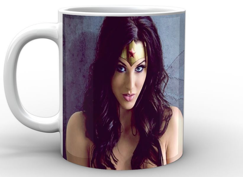 Кружка GeekLand біла Чудо-Жінка Wonder Woman на сірому фоні WW.02.017 WW.02.017 фото