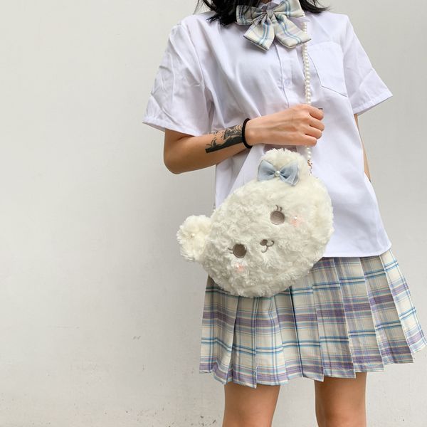 Плюшева сумка через плече Ведмедик з бантиком Teddy bear with a bow 25х19 см 2914521200 фото