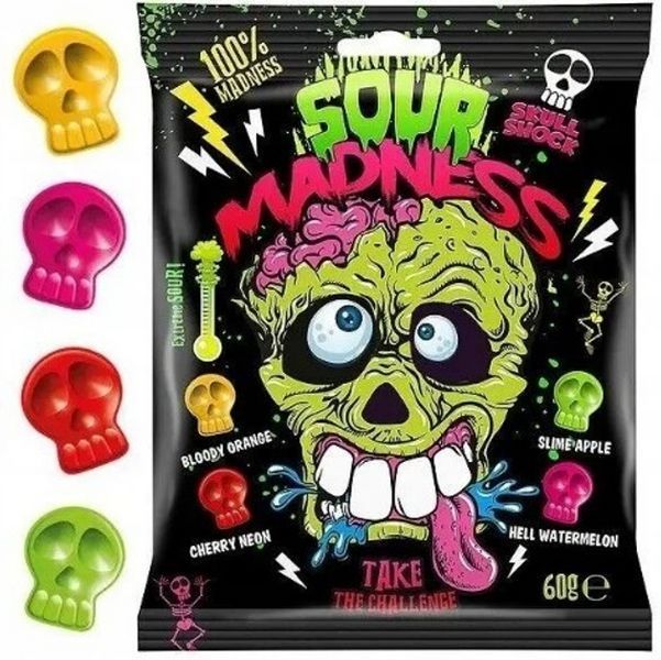 Леденцы Sour Madness Halloween 60 г 2797478666 фото