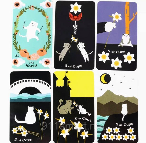 Таро Tarot Deck Таро Квітучого Кота Blooming Cat 90 штук в комплекті 11 см 2759208627 фото