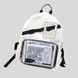 Рюкзак стильний Білий з прозорими відсіками Stylish Backpack White 43x33 2709343651 фото 1