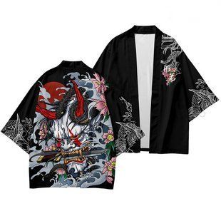 Плащ Хаорі Накидка в японському стилі Йокай Оні Yokai Oni H N YO 01 H N YO 01 фото