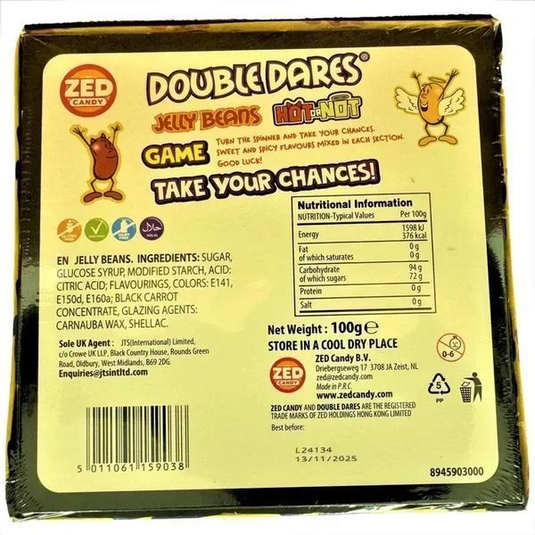 Гра з цукерками Zed Candy Double Dares Hot or Not Jelly Bean Game 100 г 2797559871 фото