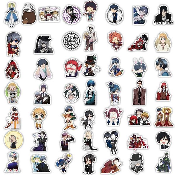 Стикерпак Темный дворецкий Набор наклеек GeekLand Black Butler 100 штук 2425847977 фото