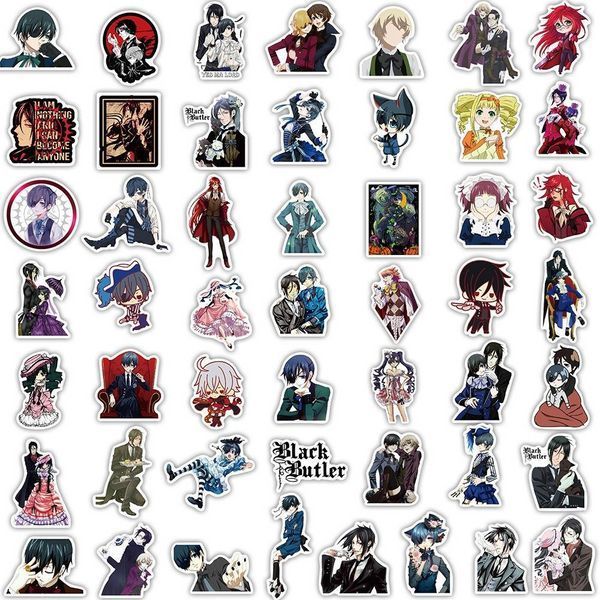Стикерпак Темный дворецкий Набор наклеек GeekLand Black Butler 100 штук 2425847977 фото