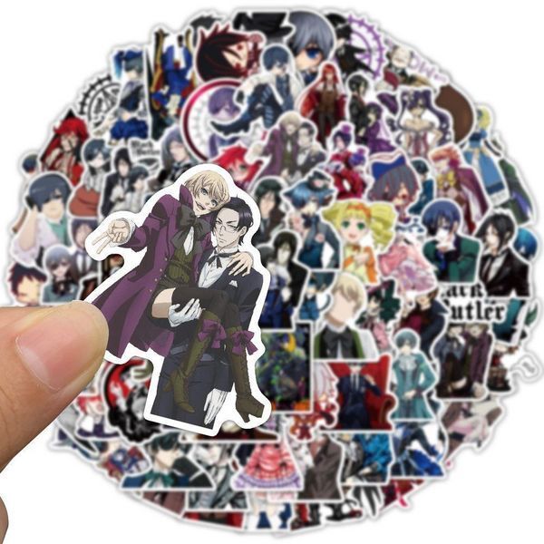 Стикерпак Темный дворецкий Набор наклеек GeekLand Black Butler 100 штук 2425847977 фото