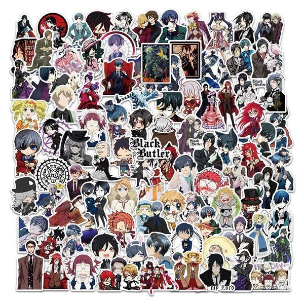 Стикерпак Темный дворецкий Набор наклеек GeekLand Black Butler 100 штук 2425847977 фото
