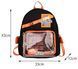 Рюкзак стильный оранжевый с прозрачными отсеками&nbsp;Stylish Backpack Orange 43x33 2709325154 фото 3