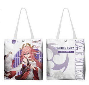 Шоппер эко-сумка Геншин Яэ Мико Genshin Impact Yae Miko 33 х 37 см двухсторонний 2980645234 фото