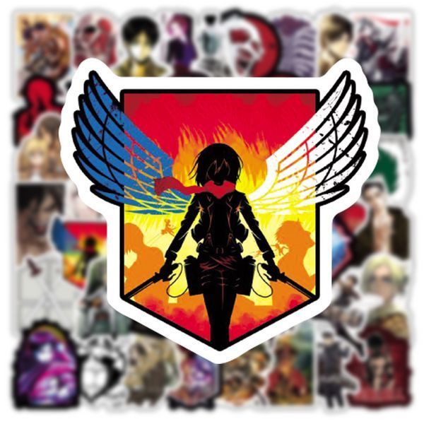 Стикерпак Атака титанов Набор наклеек GeekLand Attack on Titan 50 штук 2423732276 фото