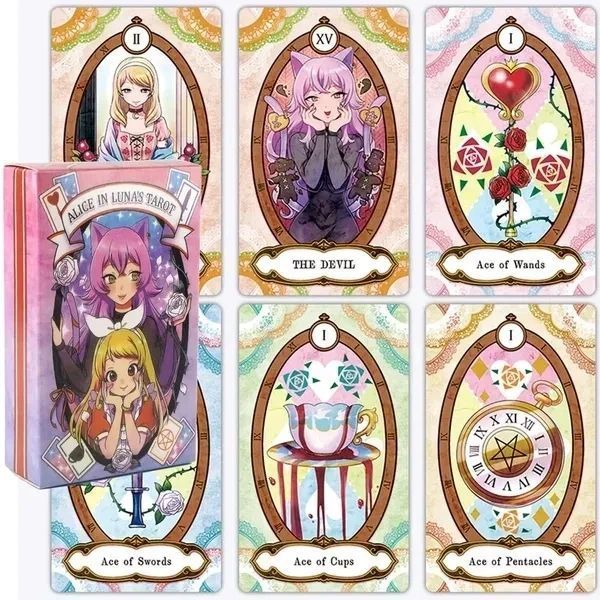 Карты Таро Алиса в стране чудес Tarot Alice in Luna's 78 штук в комплекте 10 см 3037106560 фото