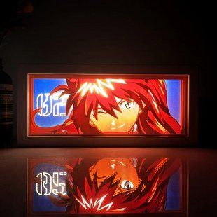 Светильник многослойный ночник 3D с эффектом аниме Евангелион Аска Ленґлі Evangelion Asuka Lengli на пульте управления 20 см NL3D NL3D E AL&nbsp; фото