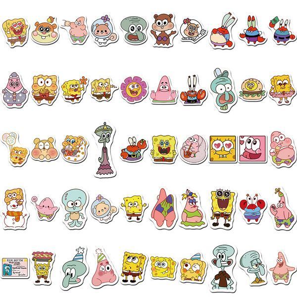 Стікерпак Губка Боб Набір наклейок GeekLand SpongeBob 95 штук 2429307514 фото