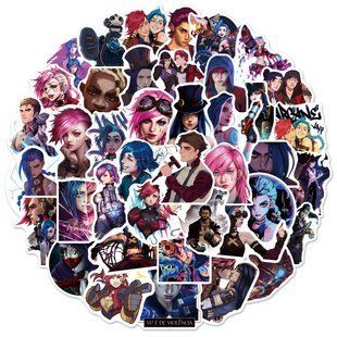 Стикерпак Набор наклеек GeekLand Аркейн Лига легенд Arcane League of Legends 50 штук 2680102632 фото