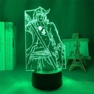 Акриловый 3D Светильник RGB Блич Улькиорра Сифер Bleach Ulquiorra Cifer 18 см 2543779438 фото